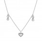Srebrny Naszyjnik Serce Nieskończoność