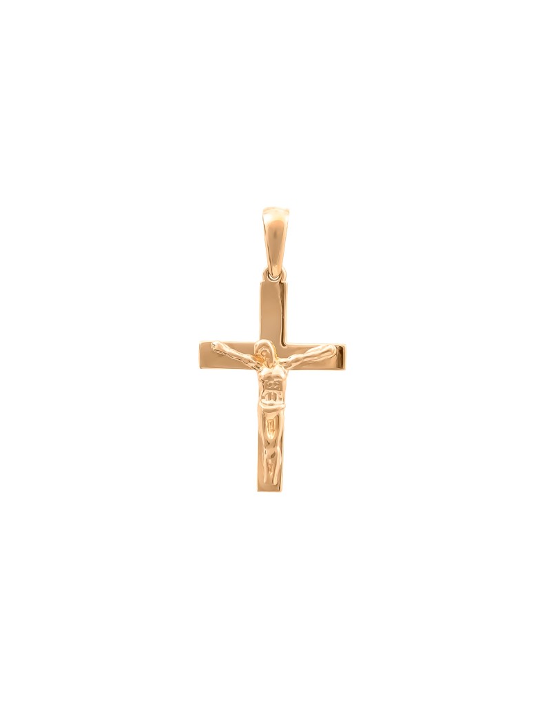 Złoty KLASYCZNY Krzyżyk pr585 CHRZEST KOMUNIA