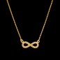 Srebrny Pozłacany Naszyjnik Nieskończoność