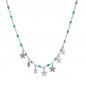 Srebrny Naszyjnik Modny Choker Gwiazdy