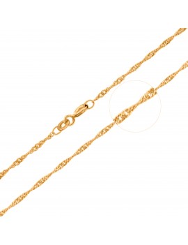 Złoty Łańcuszek pr333 MODNY KRĘCONY SPLOT 42cm