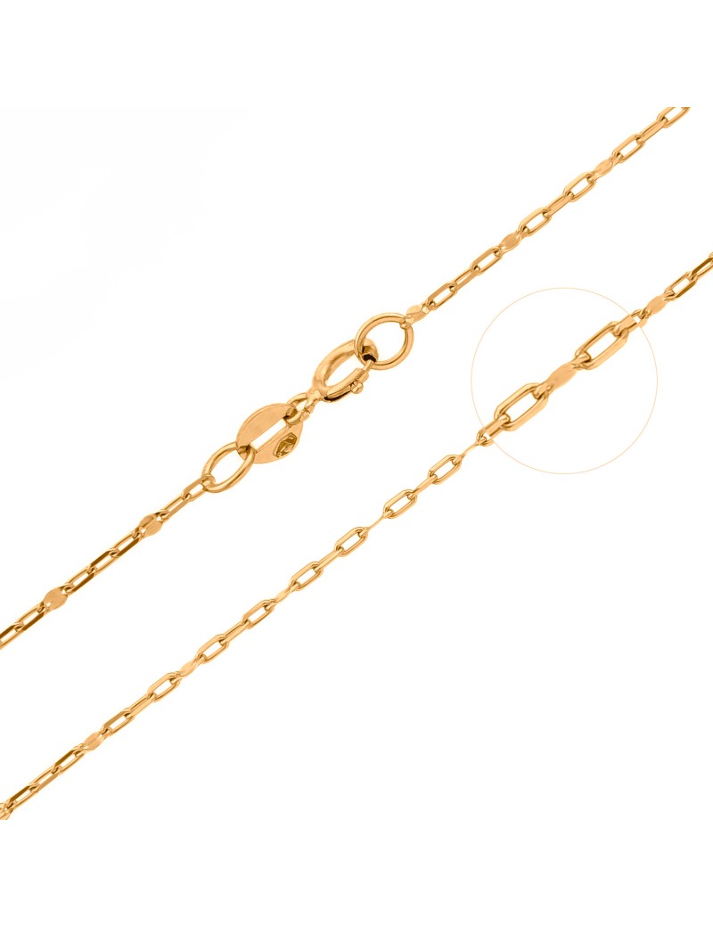 Złoty Łańcuszek 45cm Oryginalny Splot Grawer