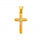 Złoty Klasyczny Krzyżyk Z Białym Złotem