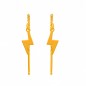 Złote Wiszące Kolczyki Piorun Grawer