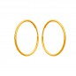 Złote Kolczyki Nacinane Kółka 30x30 Grawer