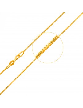 Złoty Łańcuszek Splot Kostka 50cm Grawer