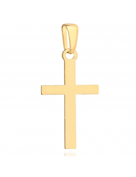 Krzyżyk złoty gładki duży