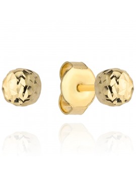 Kolczyki kulki super lekkie diamentowane 8mm