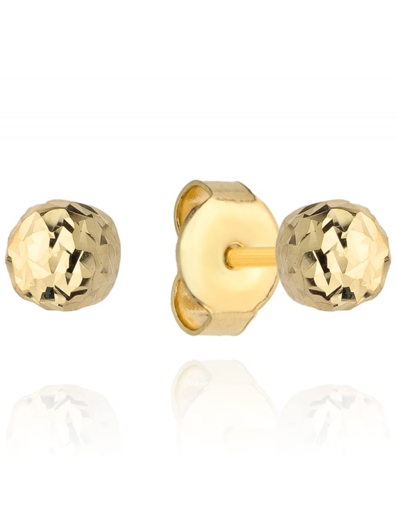 Kolczyki kulki super lekkie diamentowane 8mm