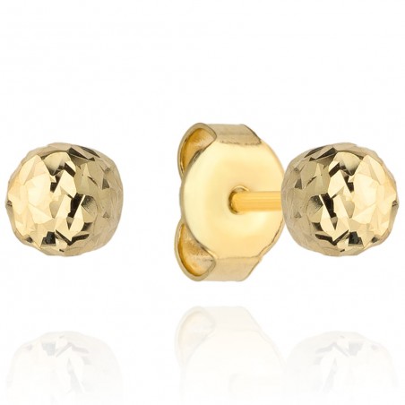 Kolczyki kulki super lekkie diamentowane 8mm