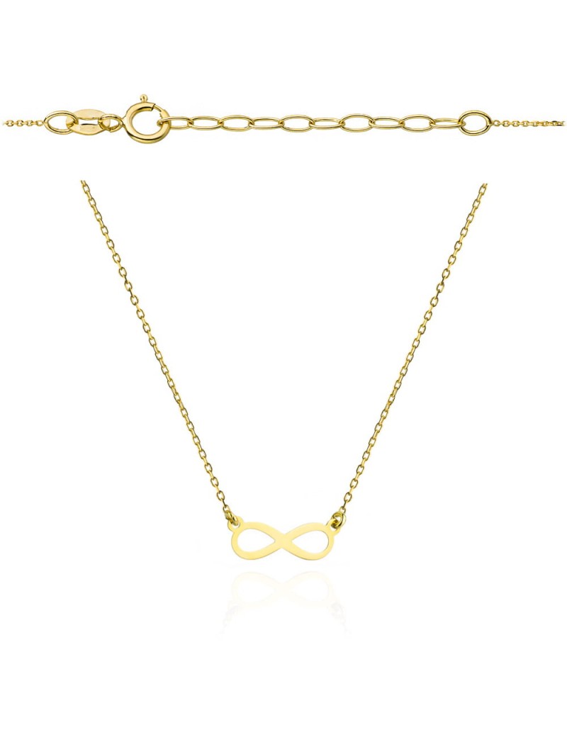 Naszyjnik złoty znak nieskończoności super lekki