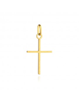 Złoty krzyżyk delikatnie diamentowany mały pr. 585