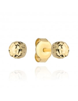 Kolczyki kulki super lekkie diamentowane 7 mm