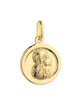 Medalik Matka Boska Częstochowska złote kółko mały pr. 585