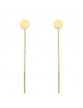 Kolczyki przewlekane złote kółka super lekkie