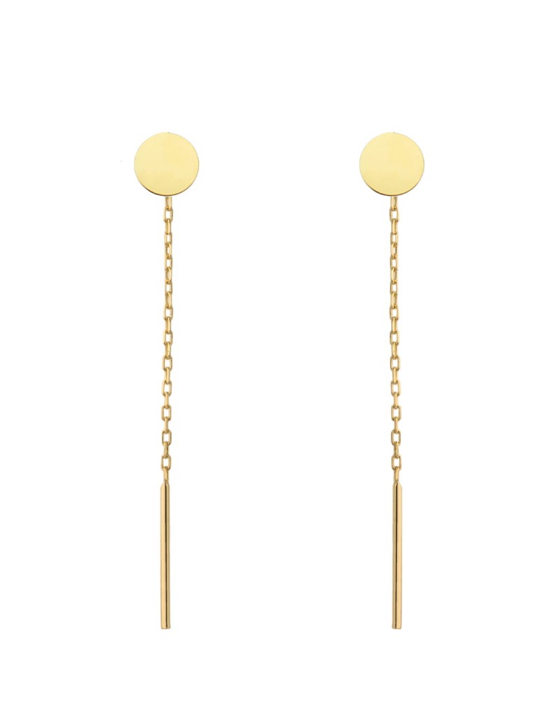 Kolczyki przewlekane złote kółka super lekkie