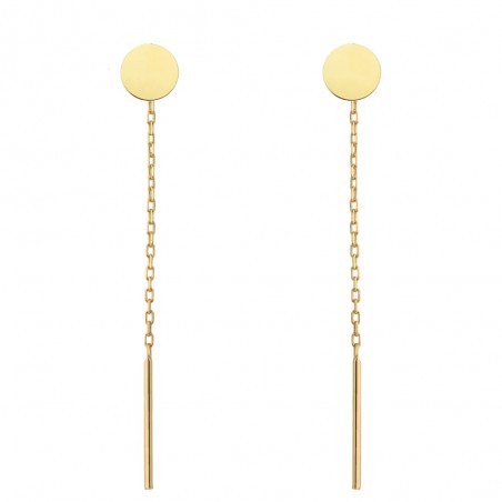 Kolczyki przewlekane złote kółka super lekkie