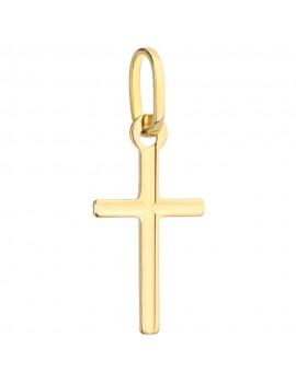 Złoty krzyżyk delikatny żłobiony mały