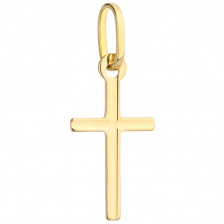 Złoty krzyżyk delikatny żłobiony mały