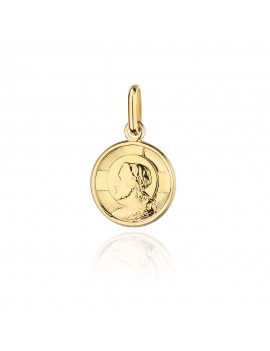 Medalik złoty okrągły z wizerunkiem Jezusa