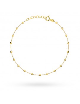 Bransoletka złota 19 diamentowanych kulek party