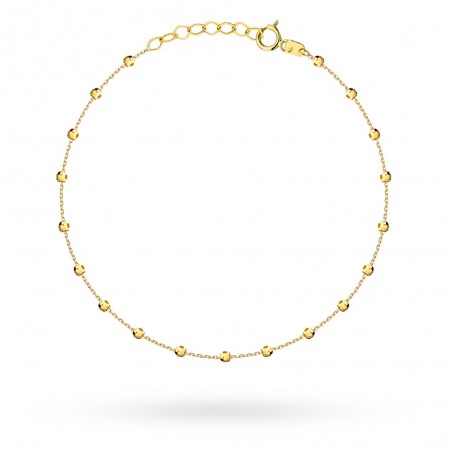 Bransoletka złota 19 diamentowanych kulek party