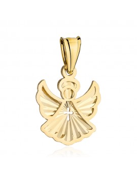 Zawieszka złota diamentowany aniołek