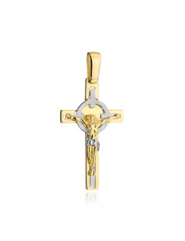 Krzyż złoty Benedyktyński trójwymiarowy
