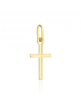 Złoty krzyżyk delikatny żłobiony mały pr. 585
