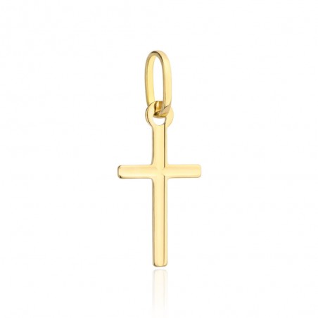 Złoty krzyżyk delikatny żłobiony mały pr. 585
