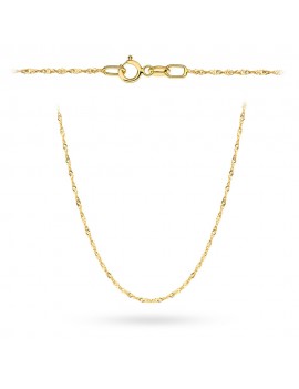 Łańcuszek złoty pr. 585 - splot singapure 50 cm