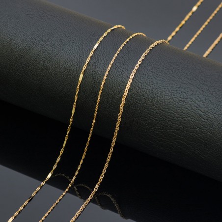 Łańcuszek złoty - splot singapure 50 cm pr. 585