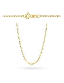 Łańcuszek złoty pr. 585 - splot pancerka diamentowana / nacinana 50cm