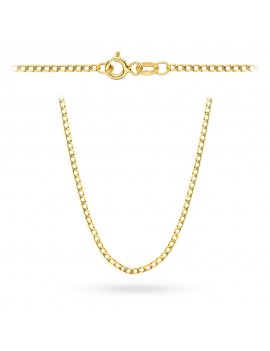 Łańcuszek złoty pr. 585 - splot pancerka diamentowana / nacinana 45cm