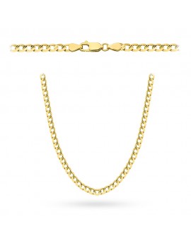 Łańcuszek złoty pr. 585 - splot pancerka nacinana 42cm