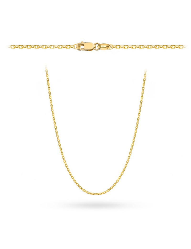 Łańcuszek złoty - splot rolo diamentowany 50 cm