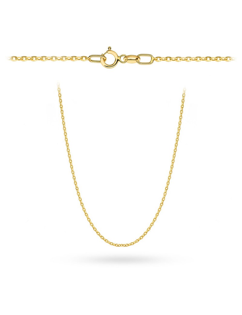 Łańcuszek złoty - splot rolo diamentowany 45 cm