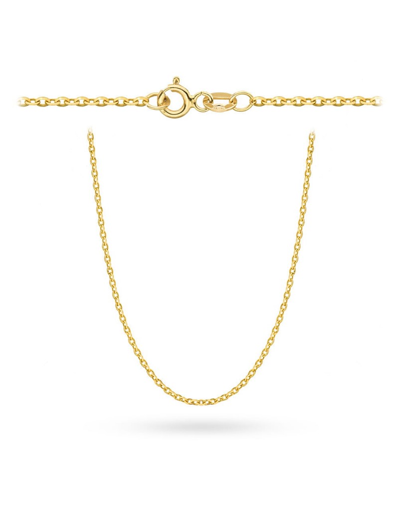 Łańcuszek złoty - splot rolo diamentowany 45 cm