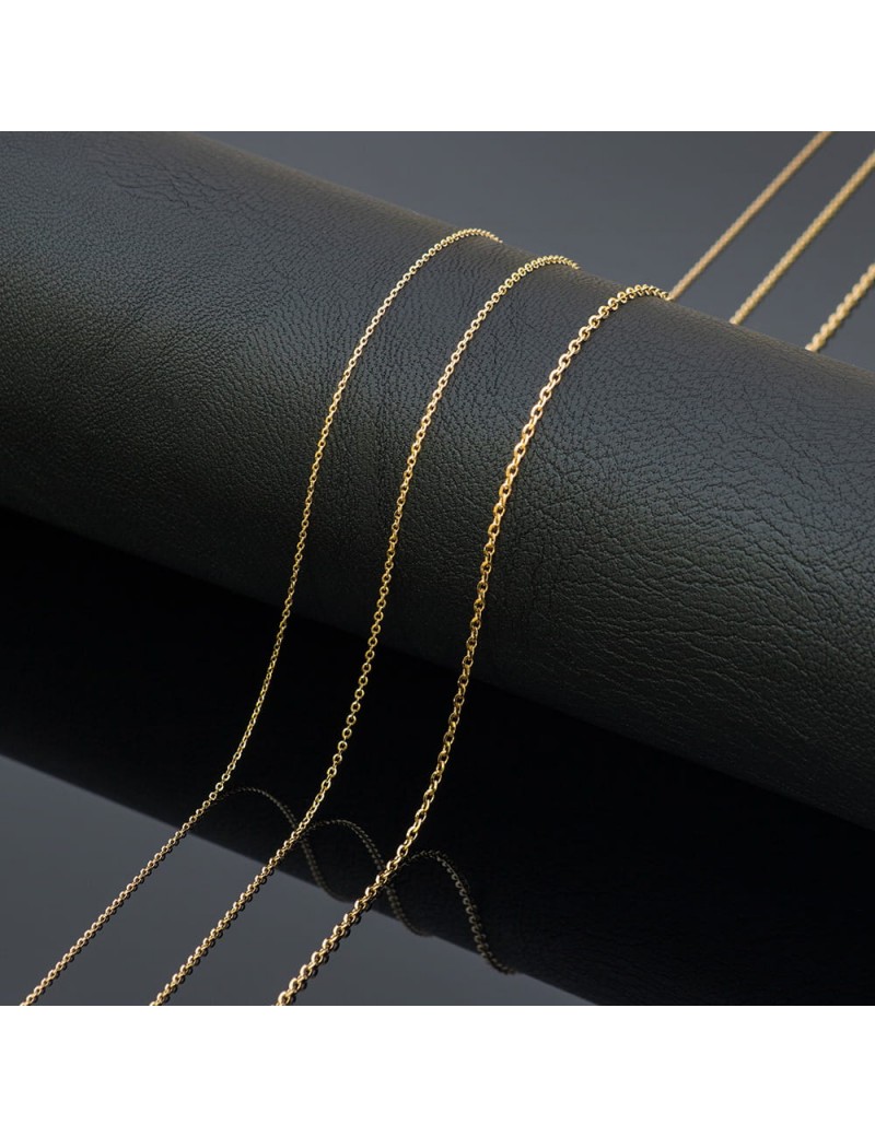 Łańcuszek złoty - splot rolo diamentowany 45 cm