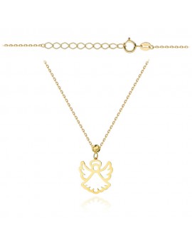 Naszyjnik złoty aniołek super lekki