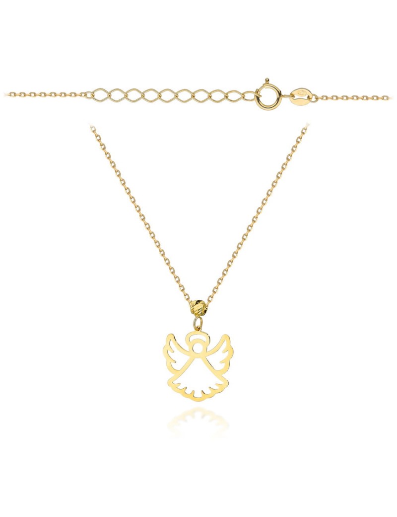 Naszyjnik złoty aniołek super lekki