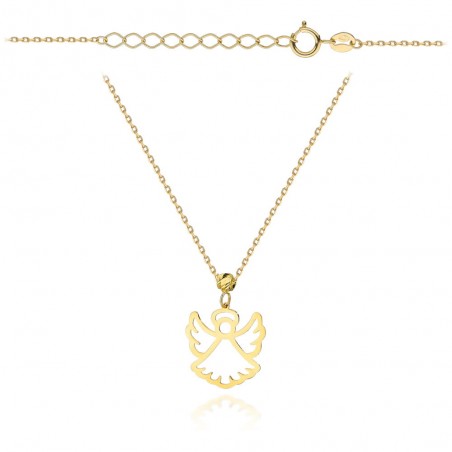 Naszyjnik złoty aniołek super lekki