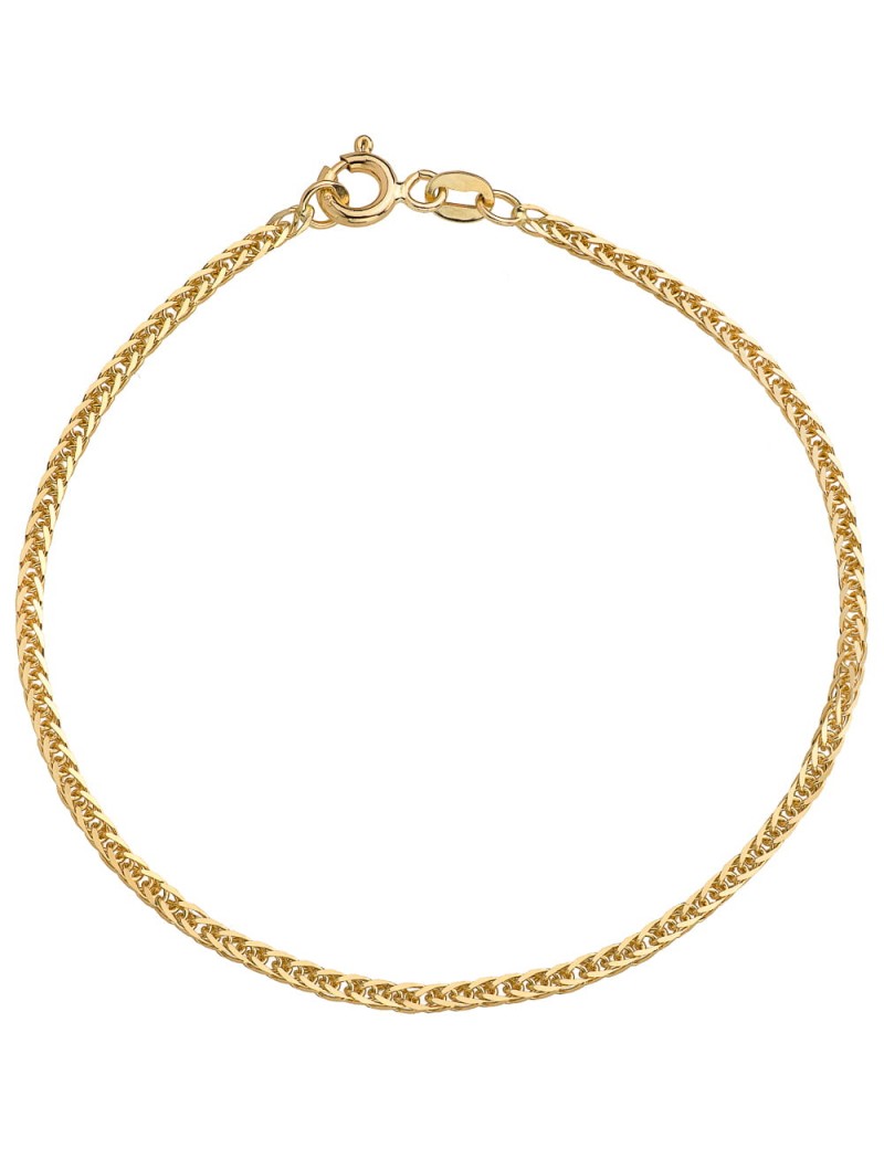 Bransoletka pr. 585 splot Lisi Ogon diamentowany 18 cm  szer.1 mm