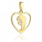 Złoty Medalik Matka Boska Serce
