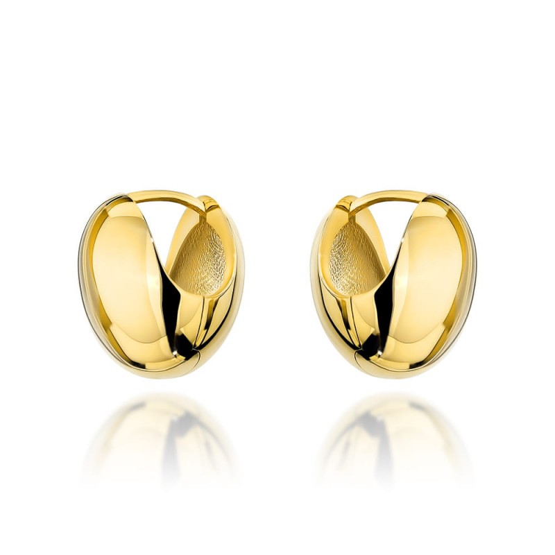 Kolczyki złote gładkie kule