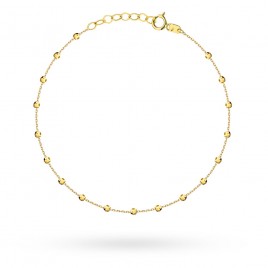 Bransoletka złota 18 diamentowanych kulek party