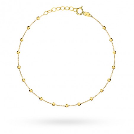 Bransoletka złota 18 diamentowanych kulek party