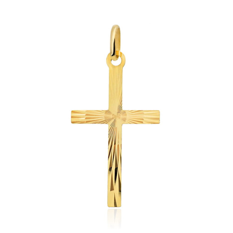 Złoty krzyżyk diamentowany zawieszka pr. 585