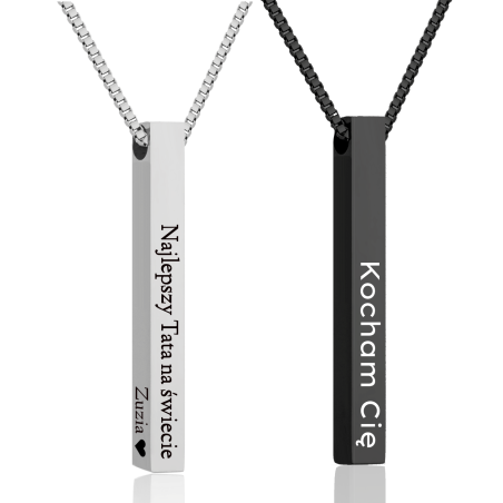 Tokio - Grawerowany Naszyjnik