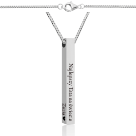 Tokio - Grawerowany Naszyjnik